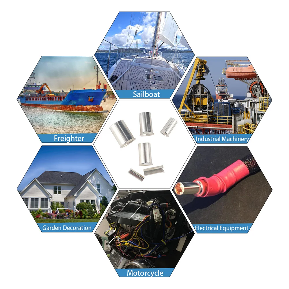 100 шт. неизолированные зажимы контактный шнур Концевая трубка в форме фенилда