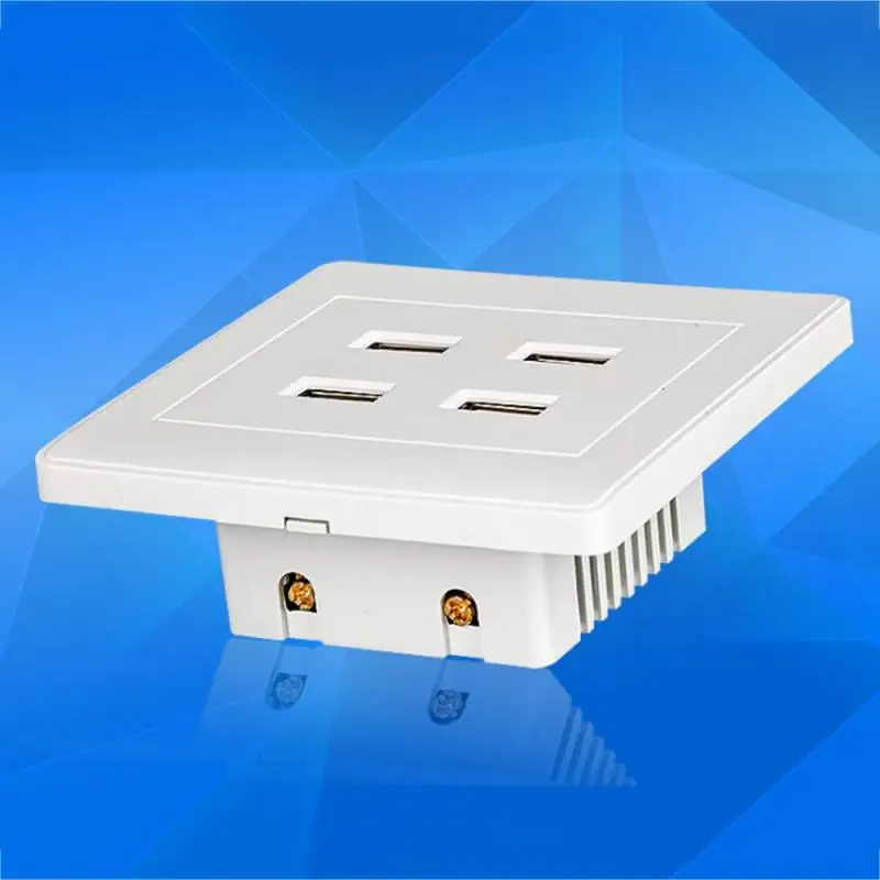 1 шт. белый 5 В DC 4 порта USB настенное зарядное устройство док станция розетка блок