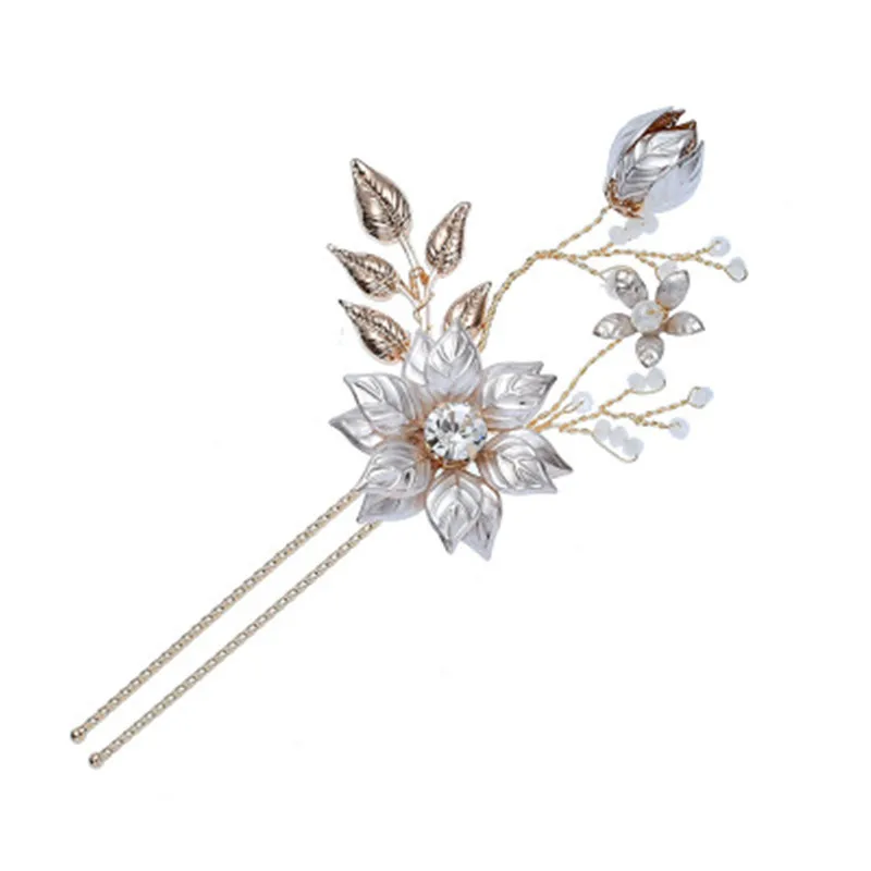 Хрустальные розы свадебные клипсы для невесты ручной работы заколки волос