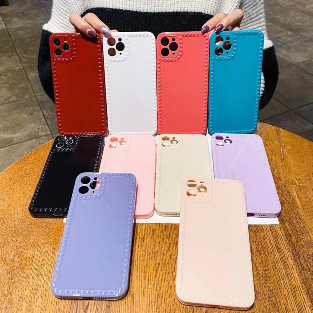 

Solid Color Silicone Case for iPhone 11 12 Pro X XS MAX 7 8 Plus Soft Protective Cases Shockproof Cover чехол на айфон 11