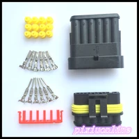 1set 6pin car waterproof connectors amp plug socket male female wire connection dustproof yl362y dropshipping