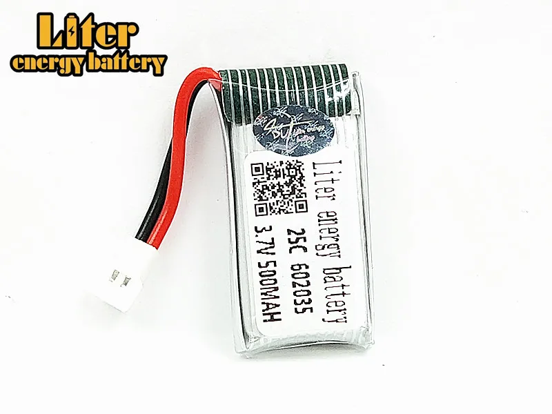 20 шт./лот 3 7 V 500mAh lipo батарея для Hubsan X4 H107 Di Feida DFD F180 F47 F48 500mah 25C 602035 XH вилка батареи |