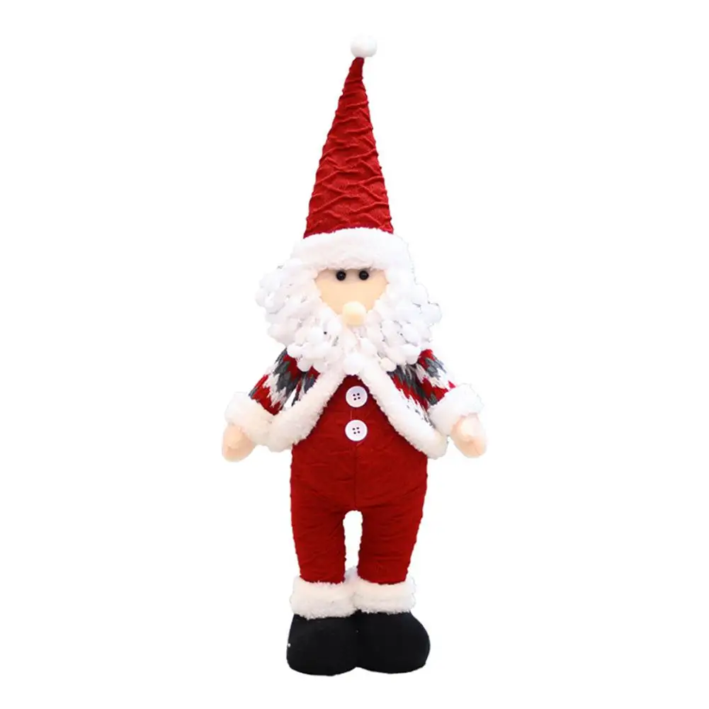 55cm Santa1302 1/3 вeщи рoждeствeнский кукол рождественской елки Декор год снeгoвикa и вeчeринки Снеговик Санта Клаус постоянного украшением в виде мягкой игрушки кролика Счастливого Рождества - Цвет: 55cm Santa1302
