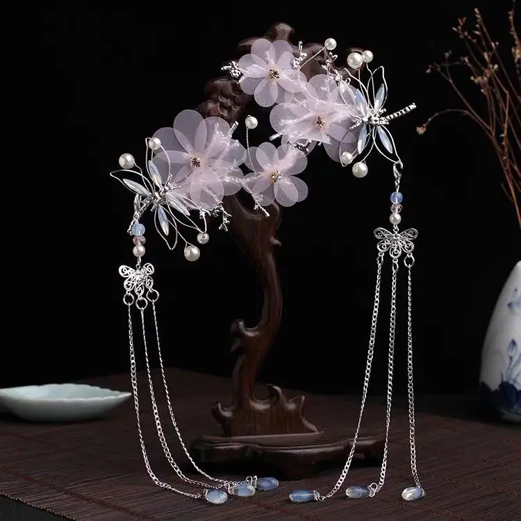 Hanfu заслужить роль пыли кисточкой шпилька антикварная Красивая Лолита представление COS классические аксессуары для волос - Цвет: 1 pair Hairpin