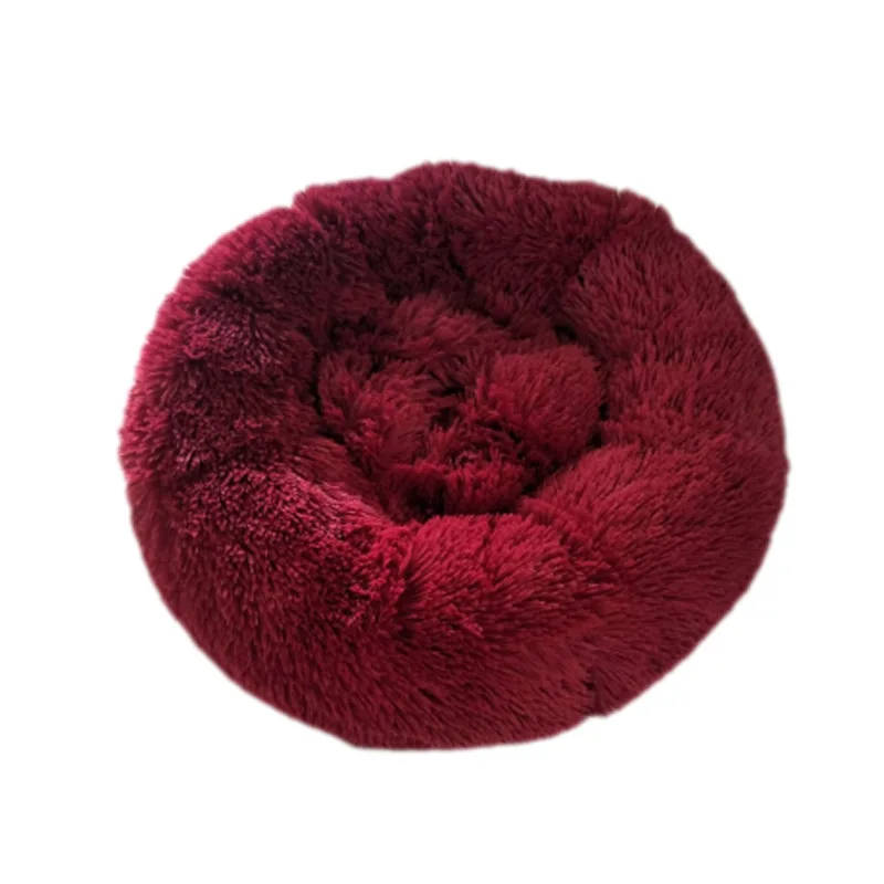 Длинные бархатные круглые кровати и диваны округлый матрас для собак кровать