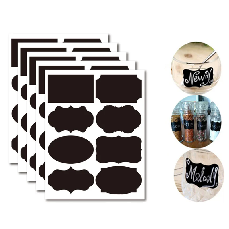 

10pcs Erasable Marker Pens for Kitchen Label Stickers Blackboard Kitchen Jar Decor Convenient Removable Mark Pen Stationery Kids