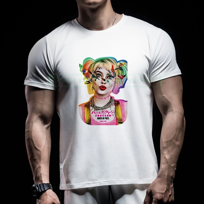 2020 Новая летняя футболка с белыми птицами для мужчин модная повседневная Уличная