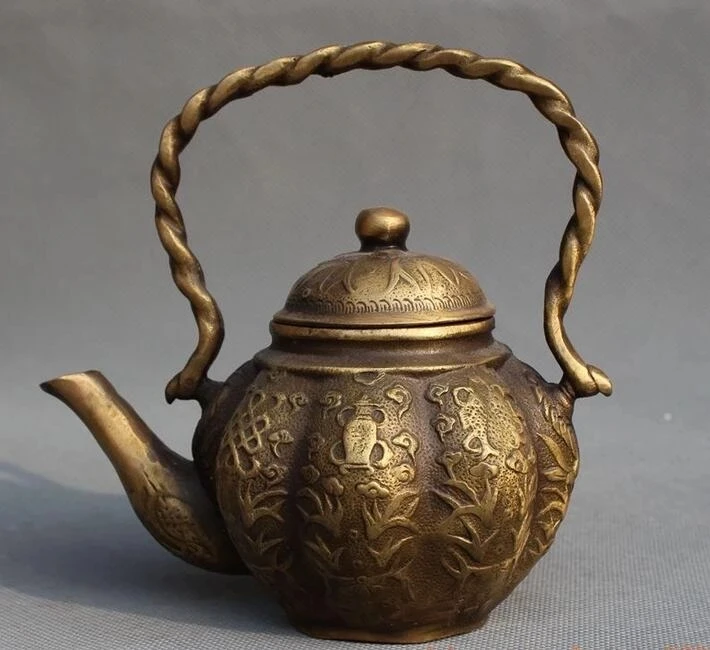 Статуя старого семейства счастливых восьми сокровищ рисовый винный чайный