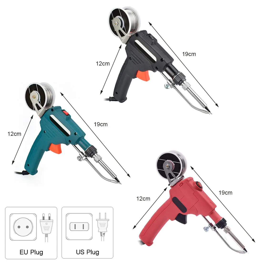 

110V/220V 60W US/EU Hand-held Internal Heating Soldering Iron Automatically Send Tin Gun Soldering Welding Repair Chip for PC