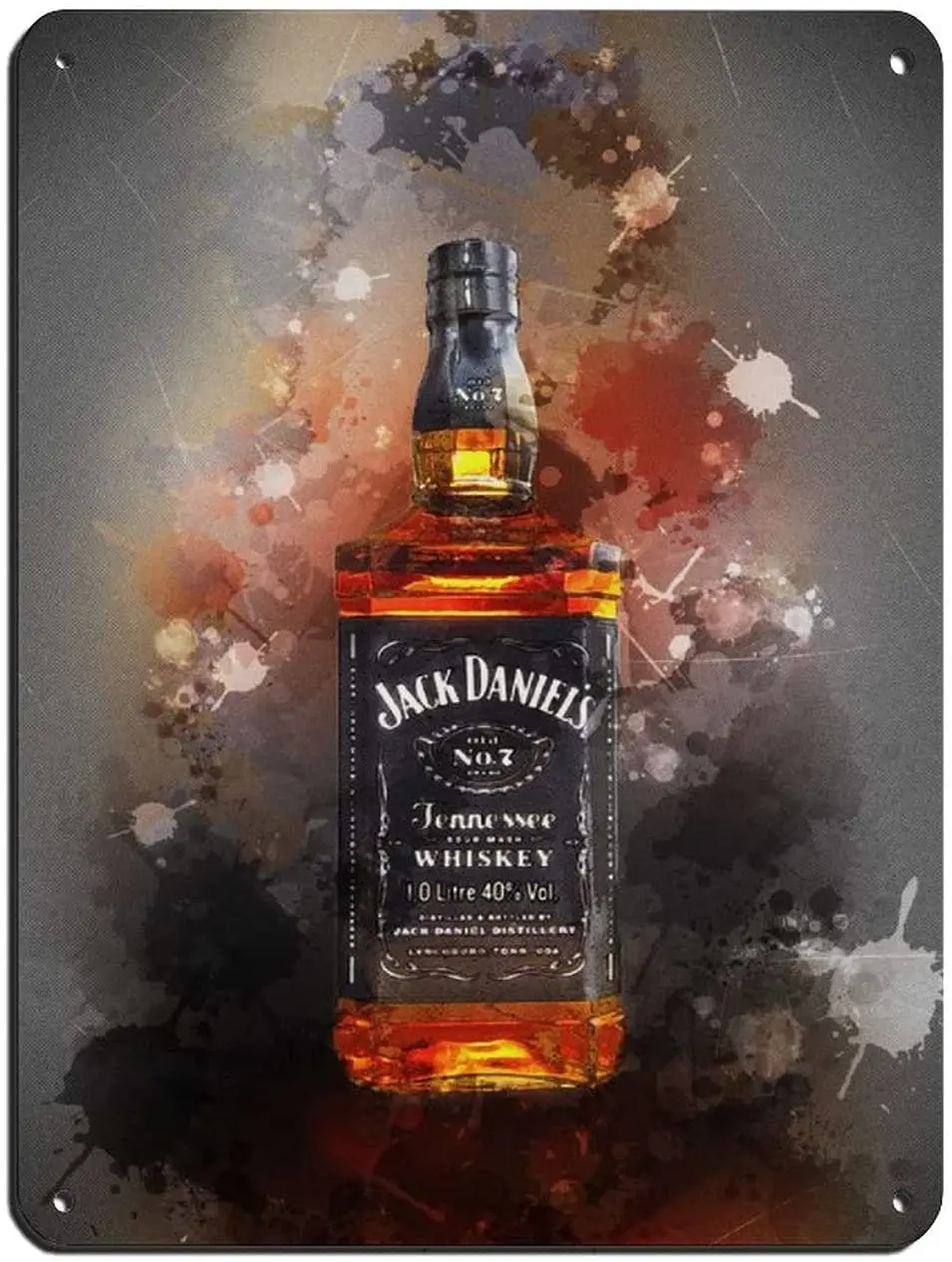 

No 7 Whiskey Retro Poster Tin Sign Vintage Metal Pub Club Cafe bar Home Wall Art Decoration Poster Retro 12×16inch