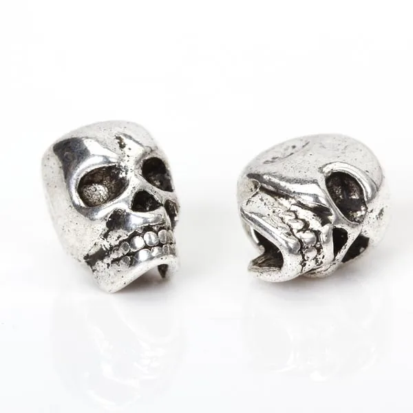 

10 Pieces Tibet Silver Skull Spacer Balls Spacer Metal Beads New