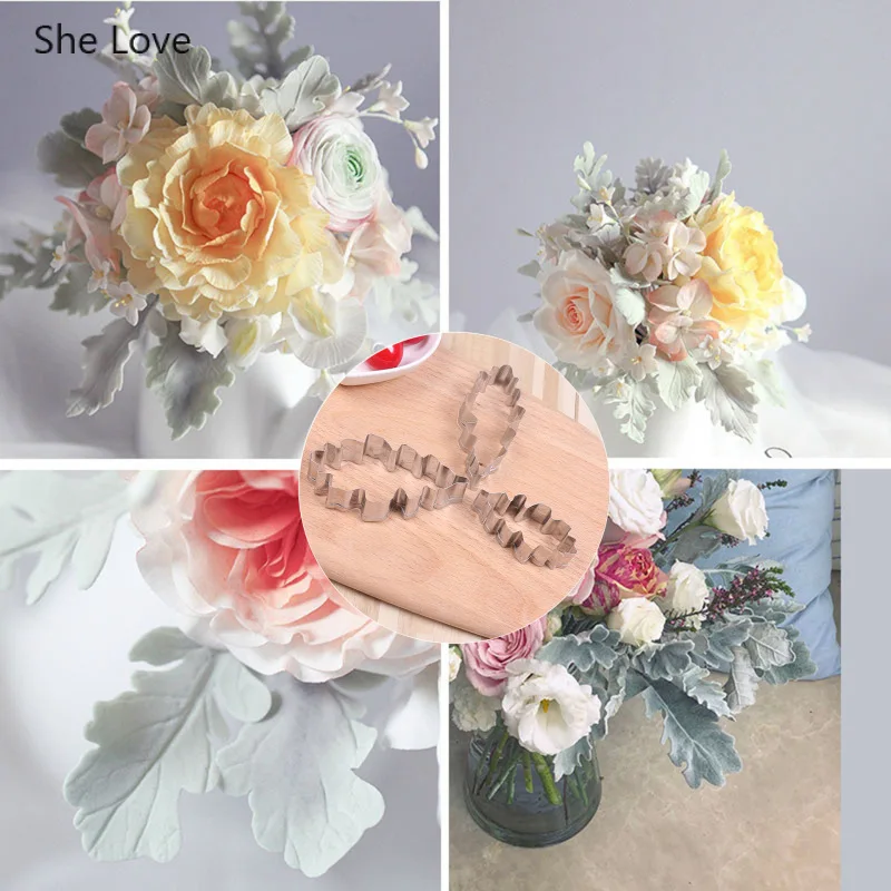 Формы Chzimade 3 шт./лот из нержавеющей стали в форме листа для полимерной глины резак