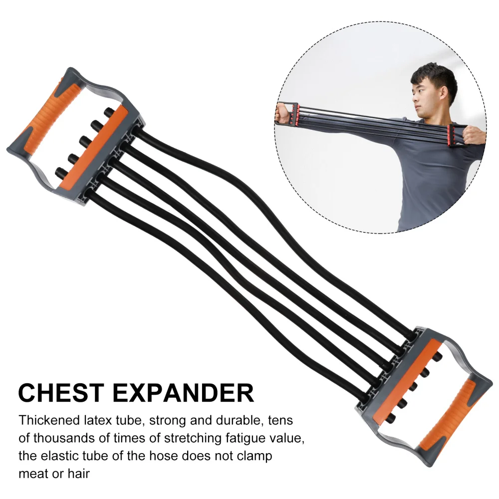 

Adjustable 5 Latex Chest Expander Stretcher Elastic Bands Muscle Training