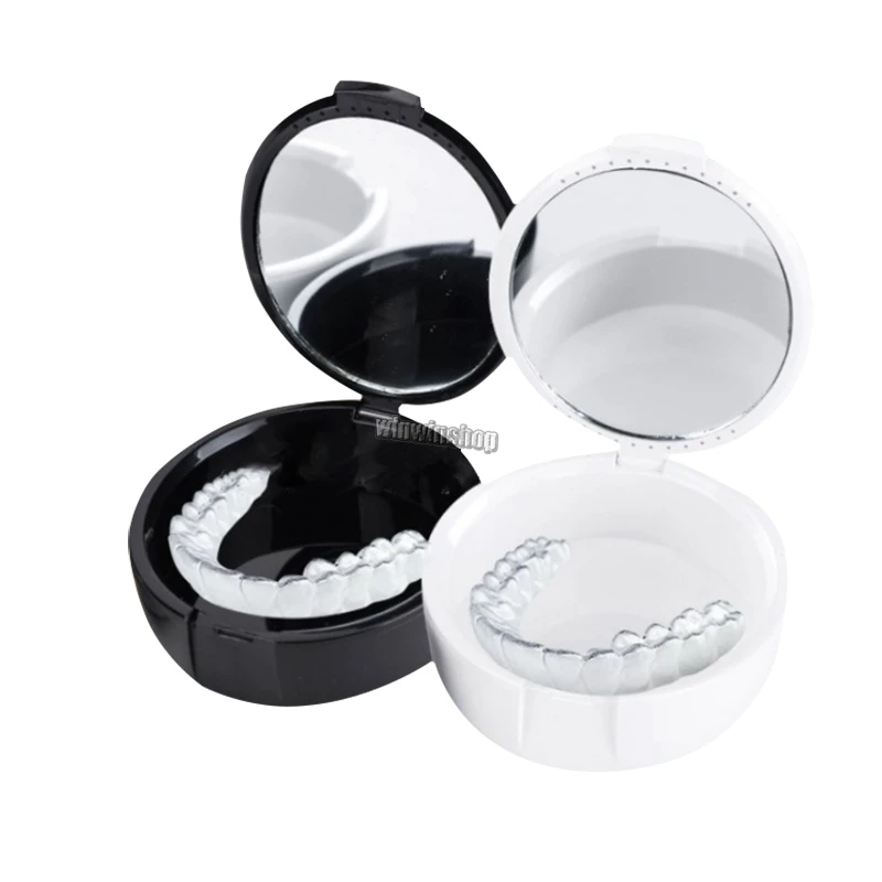 

2Pcs Dental Orthodontic Fixation Box, Dental Denture Storage Box, Used In Dental Laboratory Whitening