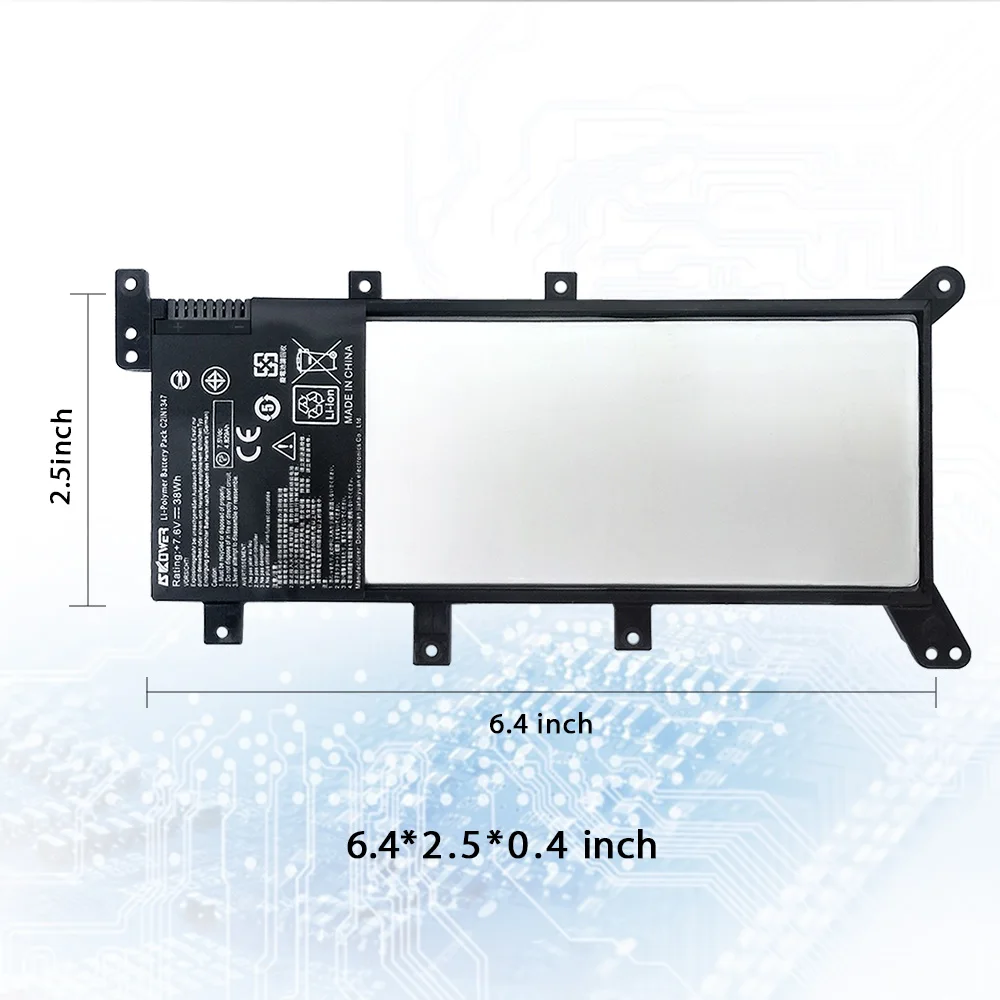 SKOWER Аккумулятор для ноутбука Asus X555 X555L X555LA X555LD X555LN X555MA Series C21N1347 38 Втч + Бесплатные