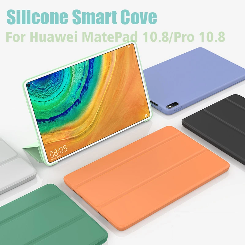 

Tablet Leather Protective Cover For Huawei Matepad 10.8 2020 Case Matepad Pro 10.8 2019 MRX-W19 MRX-AL09 case Silicone soft