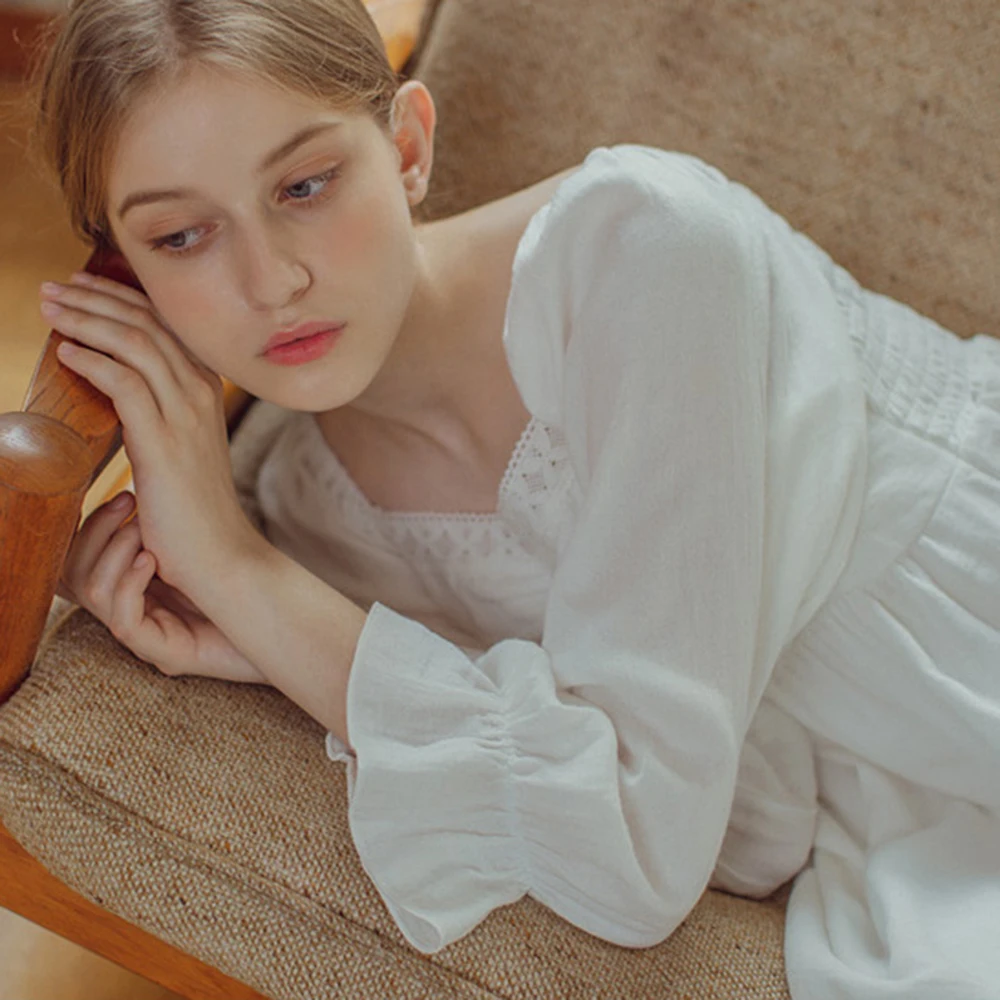 2019 Осенняя Хлопковая пижама с принцессой Виктории комплект сексуальная v