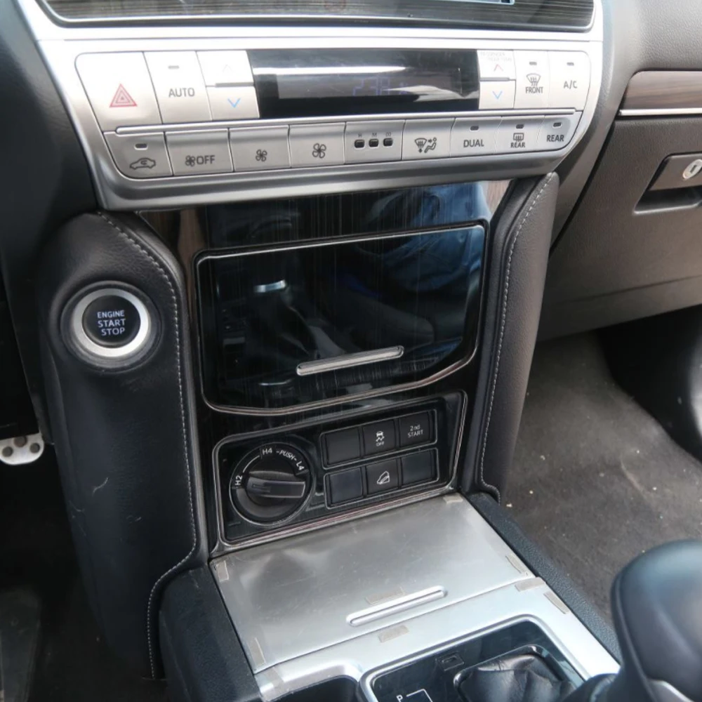 Carманго для Toyota Land Cruiser Prado Автомобильная центральная консоль панель накладка рамка наклейка хромированные аксессуары для интерьера