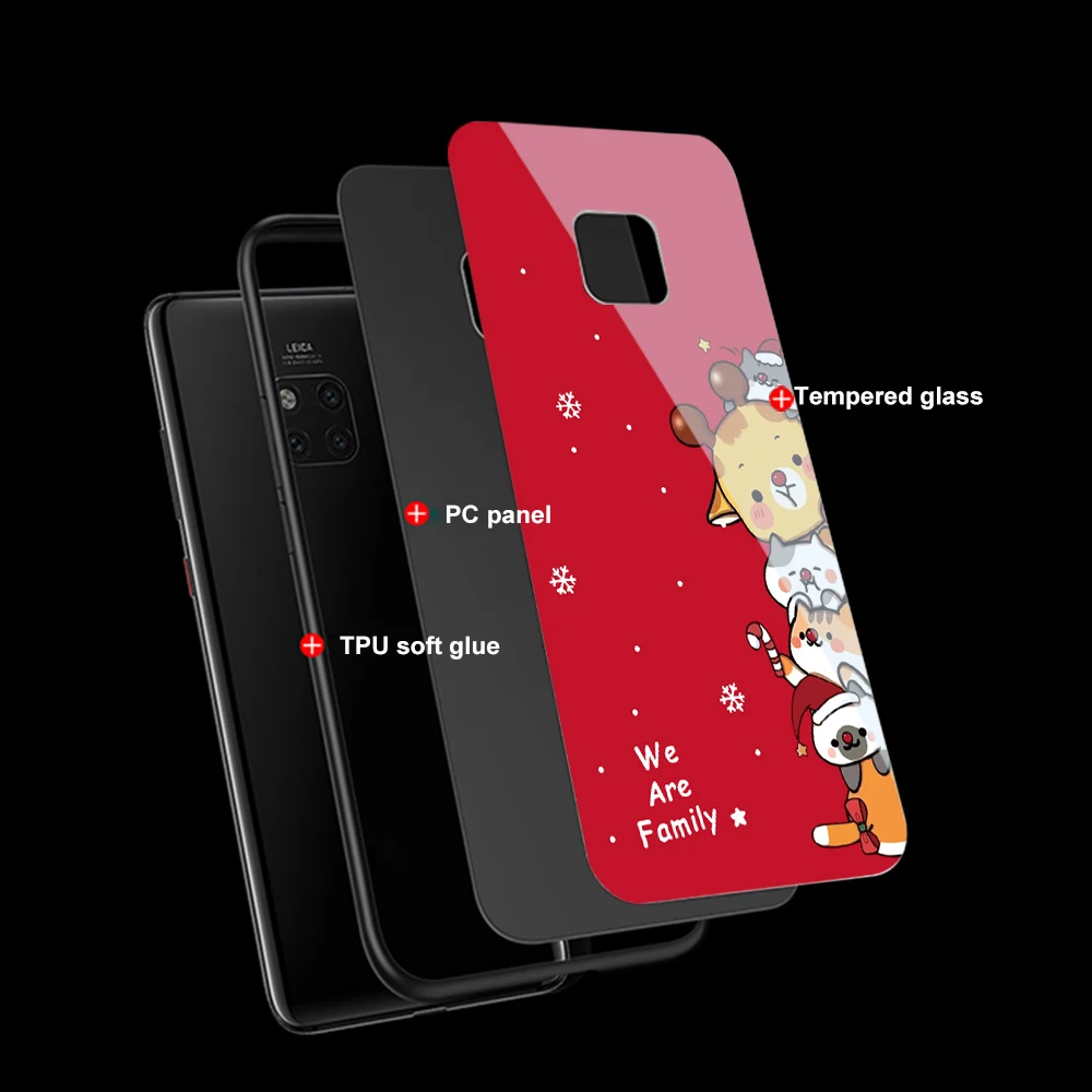 Чехол ciciber Merry Christmas для Huawei P30 P20 Mate 20 30 Lite Pro чехол Honor 10 чехлы из закаленного стекла