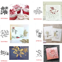 simple graceful plants flower leaf metal cutting dies scrapbooking album paper diy embossing cards crafts