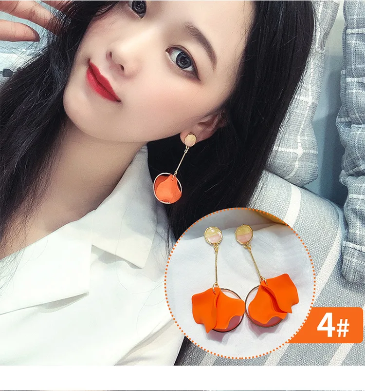 Aretes de mujer; Новинка года; корейские модные оранжевые летние каникулы; стильные серьги с кисточками; Эффектные серьги для женщин