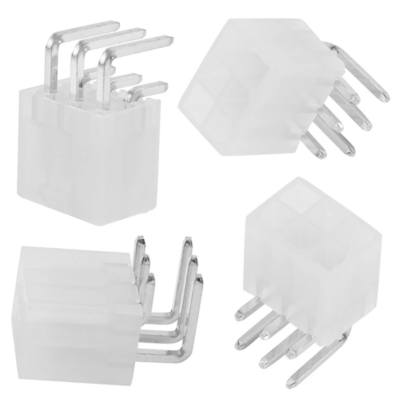 100Pcs 4.2MM 6 Pin Header Male For Graphics Card GPU PCI-E Pcie Power Connector Right Angle Through Hole Video |