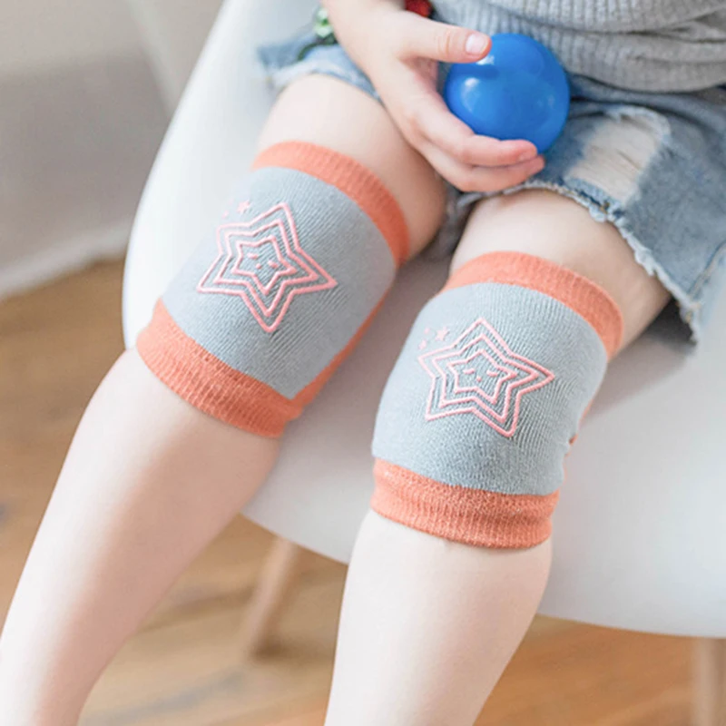 1 пара детские Нескользящие гетры с принтом эластичные дышащие защита для ползающего ребенка новорожденных