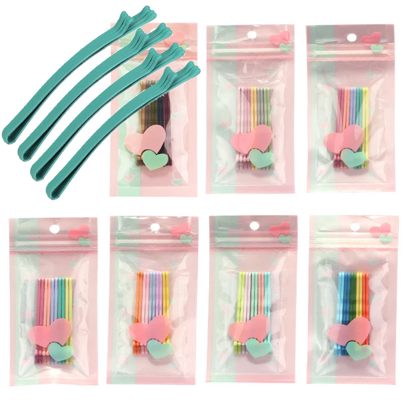 

10PCS/Bags Women Girls Cute Colorful A Word Hairpins Sweet Hair Clips Barrettes Slid Clip Fashion Hair Accessories