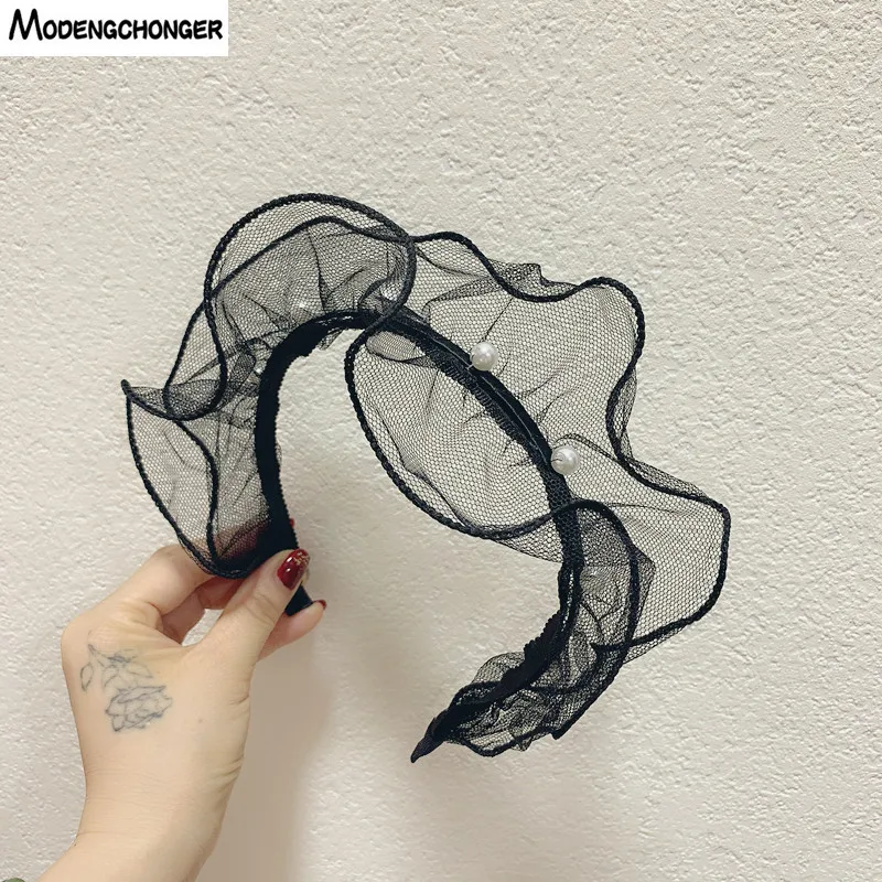 Ободок для волос в богемном стиле Женский модный однотонный объемный ободок с