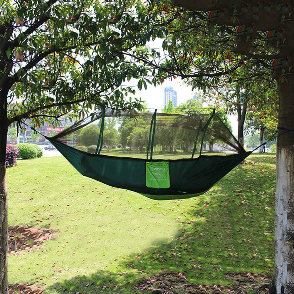 Портативный уличный гамак с москитной сеткой для кемпинга на 1 2 человека