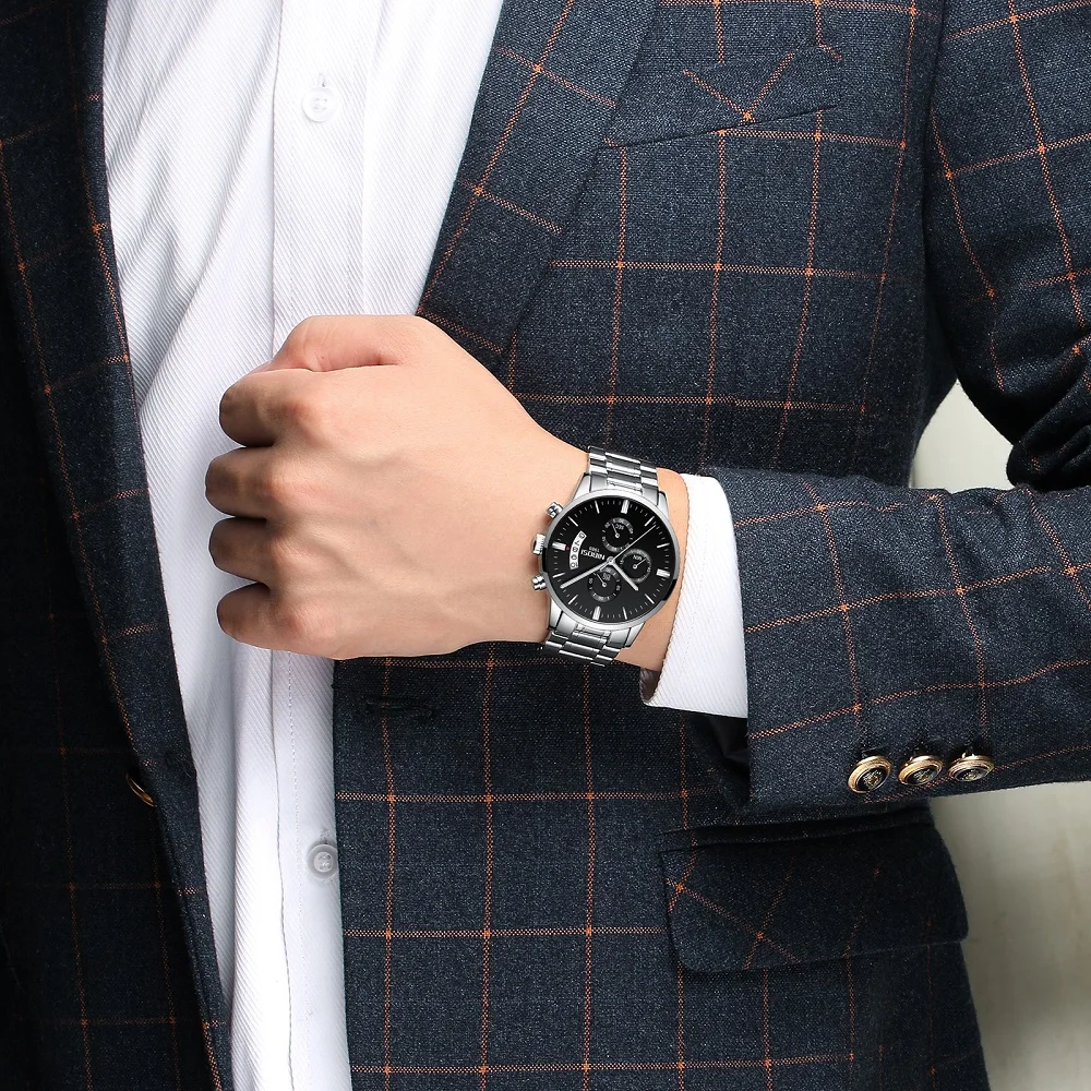 NIBOSI Relogio Masculino Luxury Men Watches Top Brand Men's Quartz Clock Waterproof Sports Chronograph Wristwatches Montre Homme