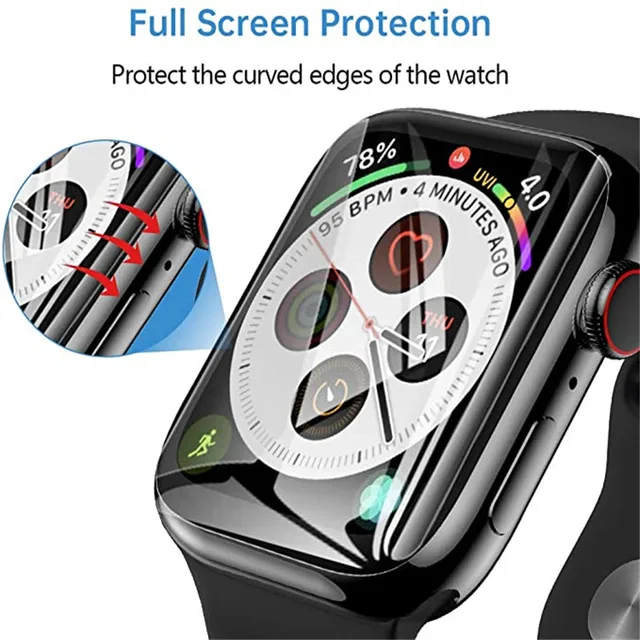 Screen Protector Clear Full Protective Film for Apple Watch 8 7 6 SE 5 4 45MM 41MM 40MM 44MM Not Glass for iWatch 3 2 38MM 42MM 4