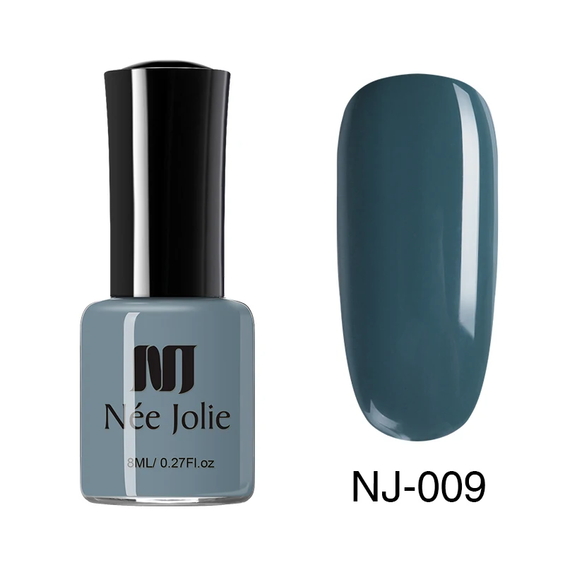 8ml NJ-009 Ни Джоли 8 мл 3,5 серый розовый цвет лак для ногтей 70 Цвета полу-прозрачная; Нейл-арт лак телесного цвета продолжительный блеск для ногтей дизайн - Цвет: 8ml NJ-009