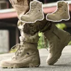 Мужские кожаные ботинки высокого качества в стиле милитари, тактические ботинки специального назначения для пустыни и боевых мужчин, Уличная обувь, ботильоны 2022