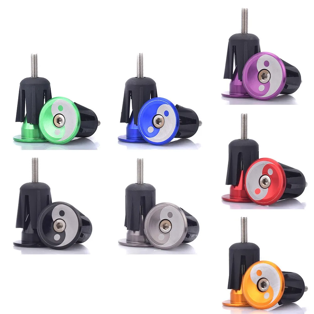 

MTB Road Bike Bicycle Cap Expansion Lock Handlebar Grips Cover Bar Ends Plugs Lightweight Aluminum Anti-slip For 15-23.5mm