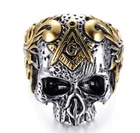 Классическое кольцо для наездника с черепом, длинное Ювелирное кольцо с черепом