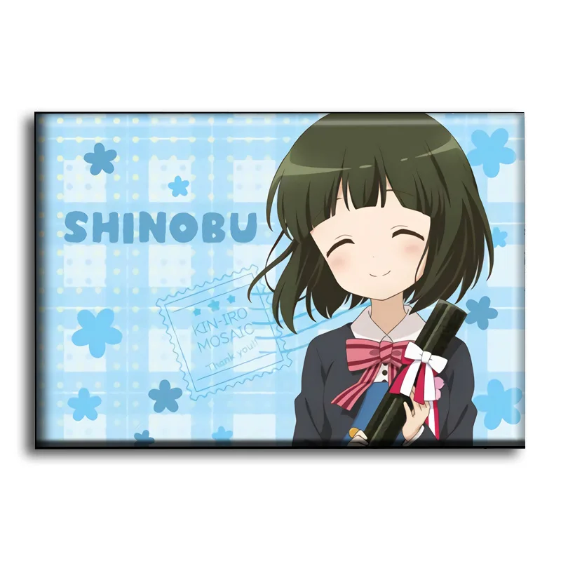 Аниме Kin-iro Mosaic Isami Oomiya Shinobu Inokuma Youko Kujou Karen косплей магнит на холодильник мультяшный