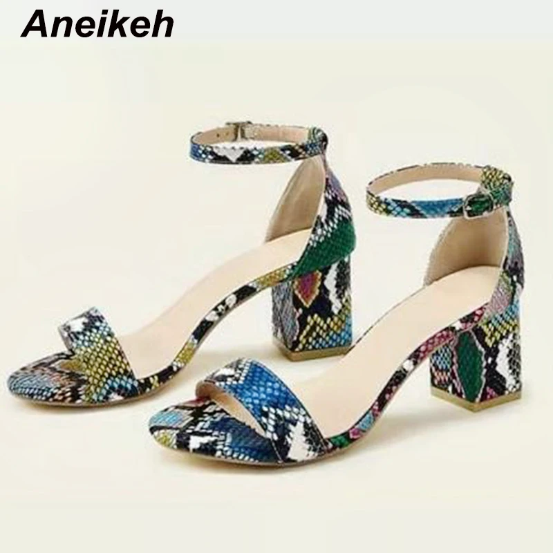 colour Aneikeh/женские летние туфли из ПВХ на прозрачном каблуке; пикантные прозрачные сандалии-гладиаторы; Модные прозрачные женские туфли на каблуке - Цвет: colour
