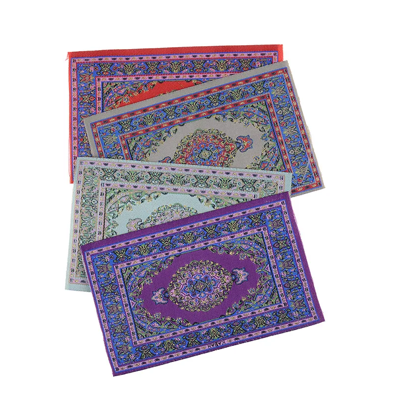 

1:12 dollhouse dollhouse mini model floor decoration pure woven Turkish rug 10*15cm