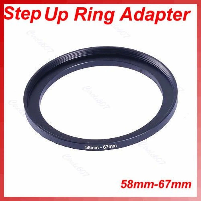 

1 PC Metal 58mm-67mm 58-67 mm 58 to 67 Step Up Filter Ring Adapter Black