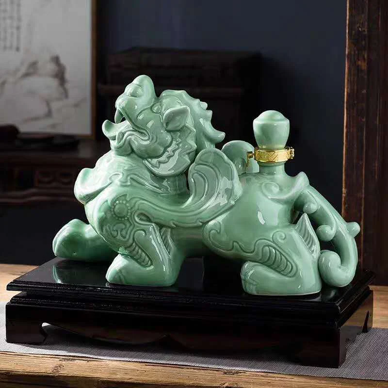 Bestellen 2021 Gute Luck Porzellan Drachen PI XIU Dekorative Statue HAUSE BÜRO Unternehmen SHOP Talisman Geld Zeichnung ZHAO CAI WEIN Topf