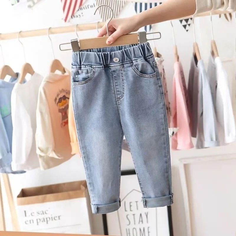 

spring autumn toddler Boys Jeans Baby Clothes Classic Pants Children Denim Clothing Boy Casual Bowboy Long Trousers 3-14Y