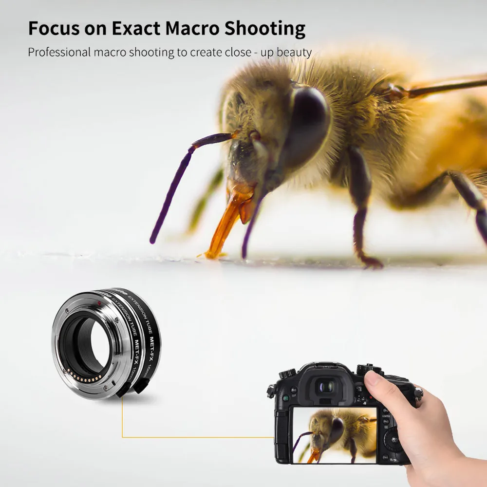 COMMLITE CM MET FX автоматический Удлинительный кольцевой адаптер для объектива