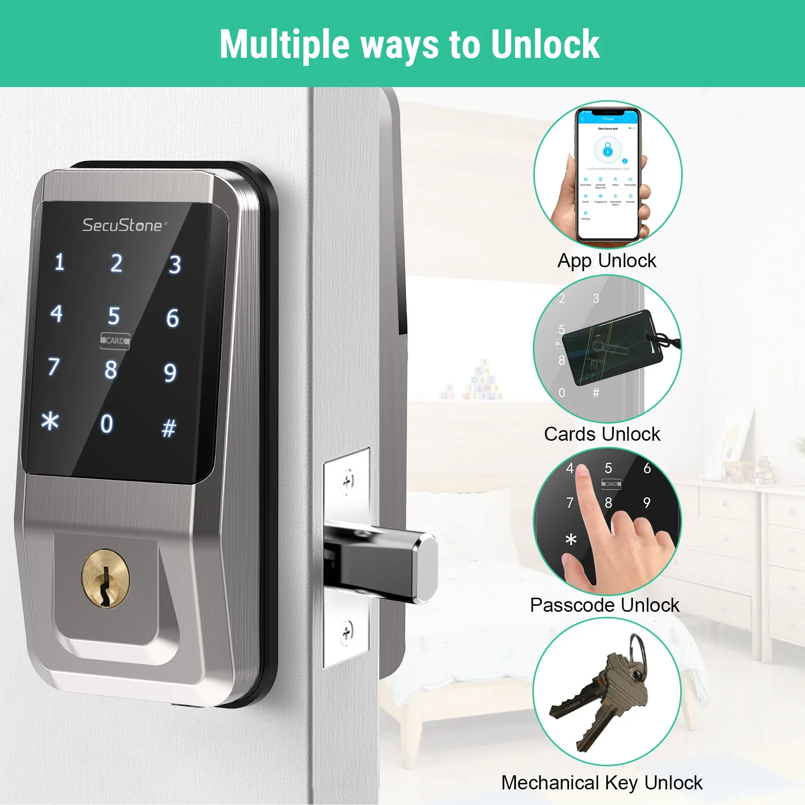 Беспроводной дверной замок с Bluetooth электронный цифровой смарт-замок клавиатурой