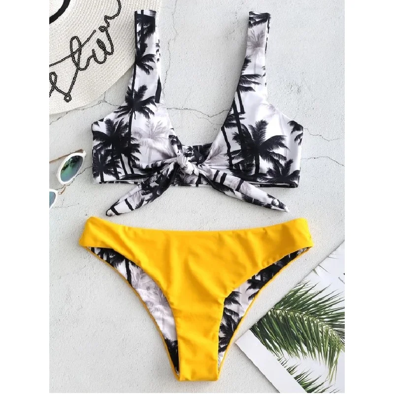 

Новинка, бикини 2019, сексуальный купальник, женский купальник с принтом кокосового дерева, бразильские Монокини, женская одежда для плавания...