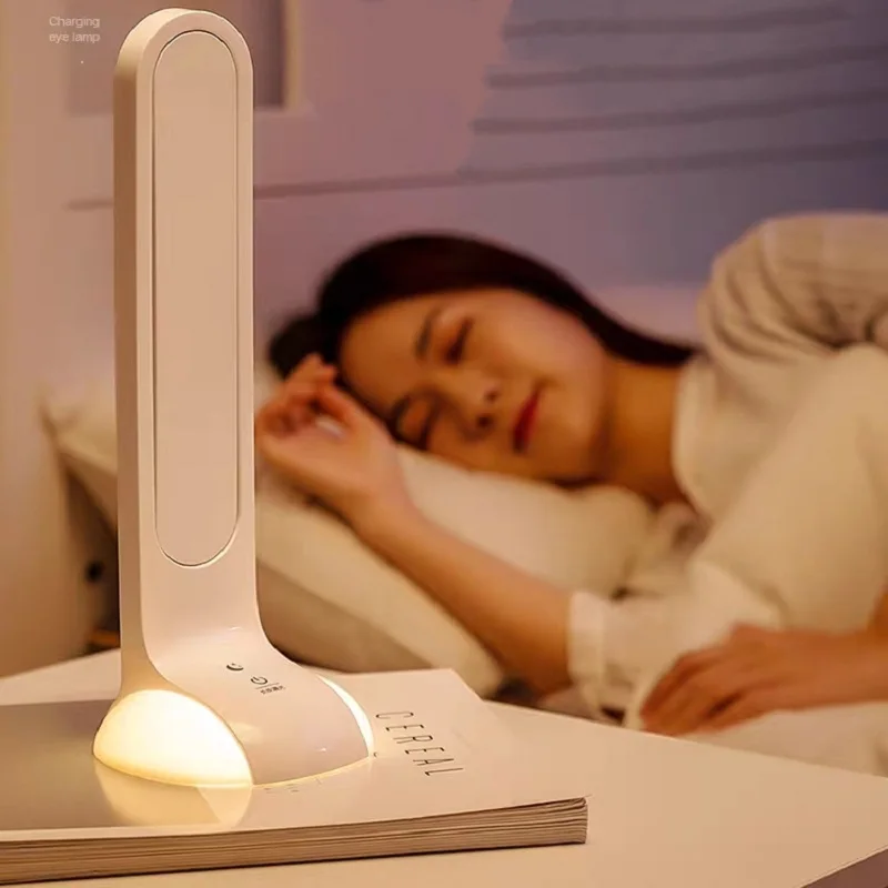 

Мягкая Светодиодная настольная лампа, вращающийся светильник с защитой для глаз, для спальни, спальни, подключаемый к зарядному устройству,...