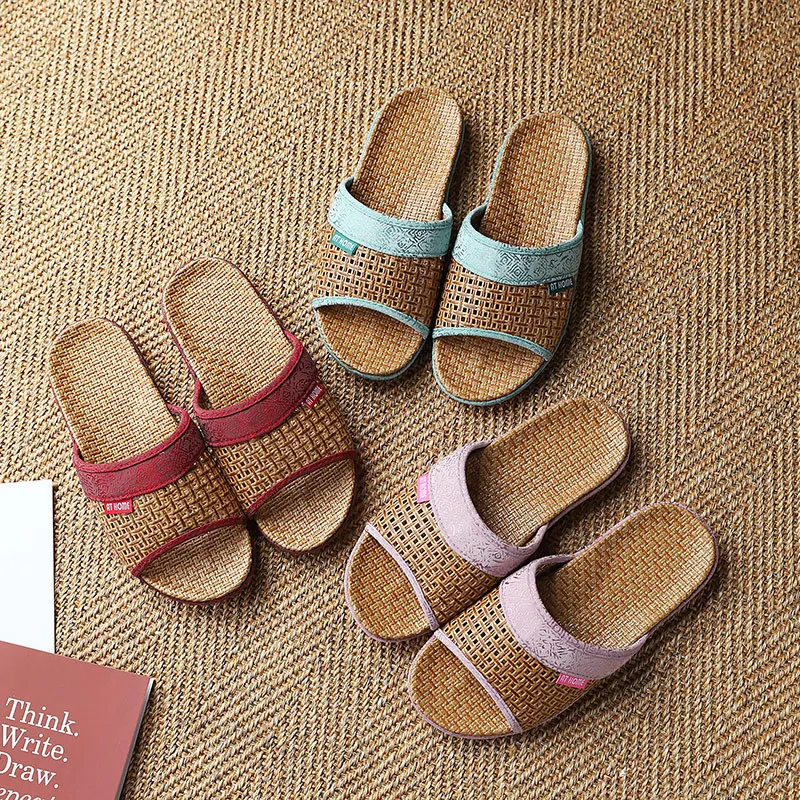 Шлепанцы мужские/женские из ткани Бамбук дышащие сандалии на платформе