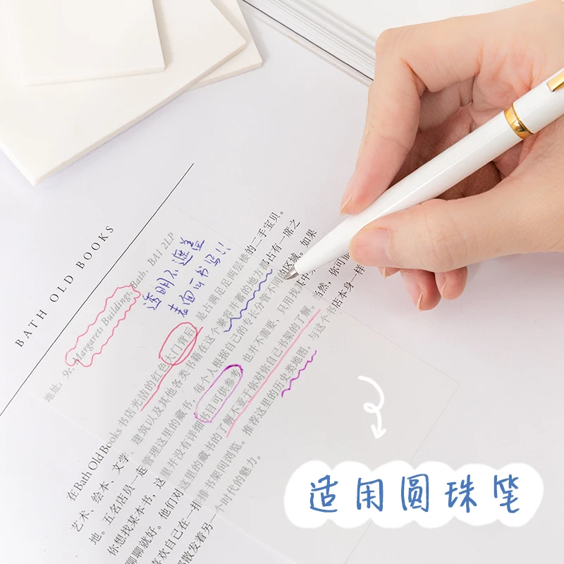 Dimi 50 листов Водонепроницаемый ПЭТ прозрачная липкая заметка блокнот ежедневно To