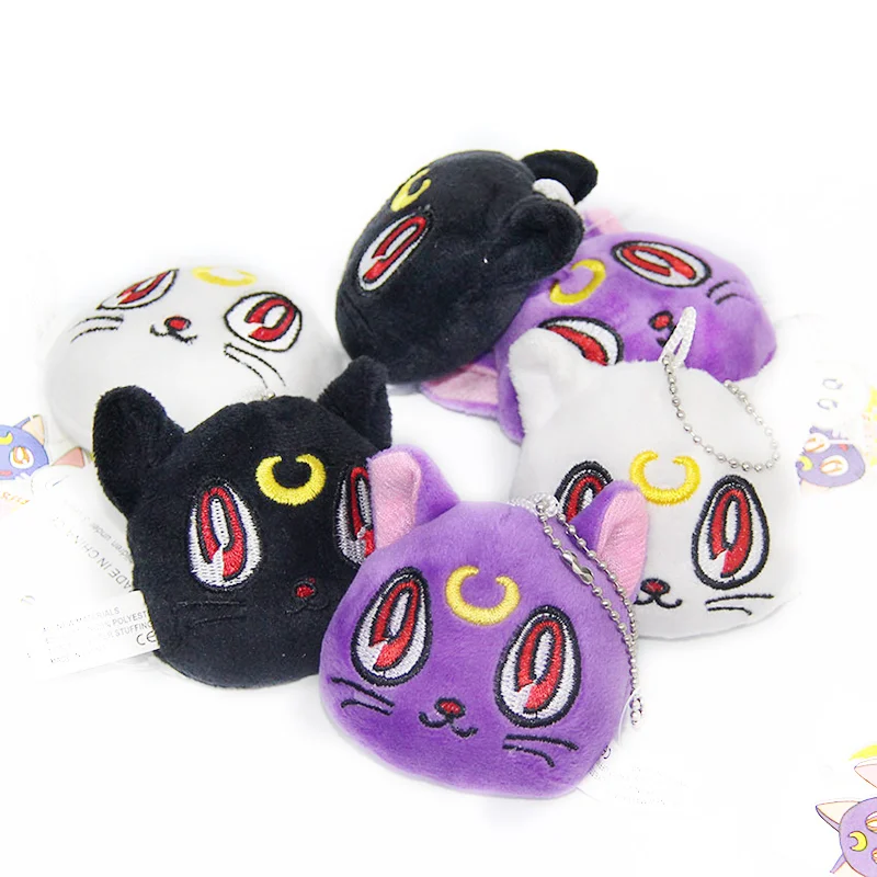 7 см 10 шт./лот аниме Луна Кот плюшевые Брелки Артемис мини Подвески