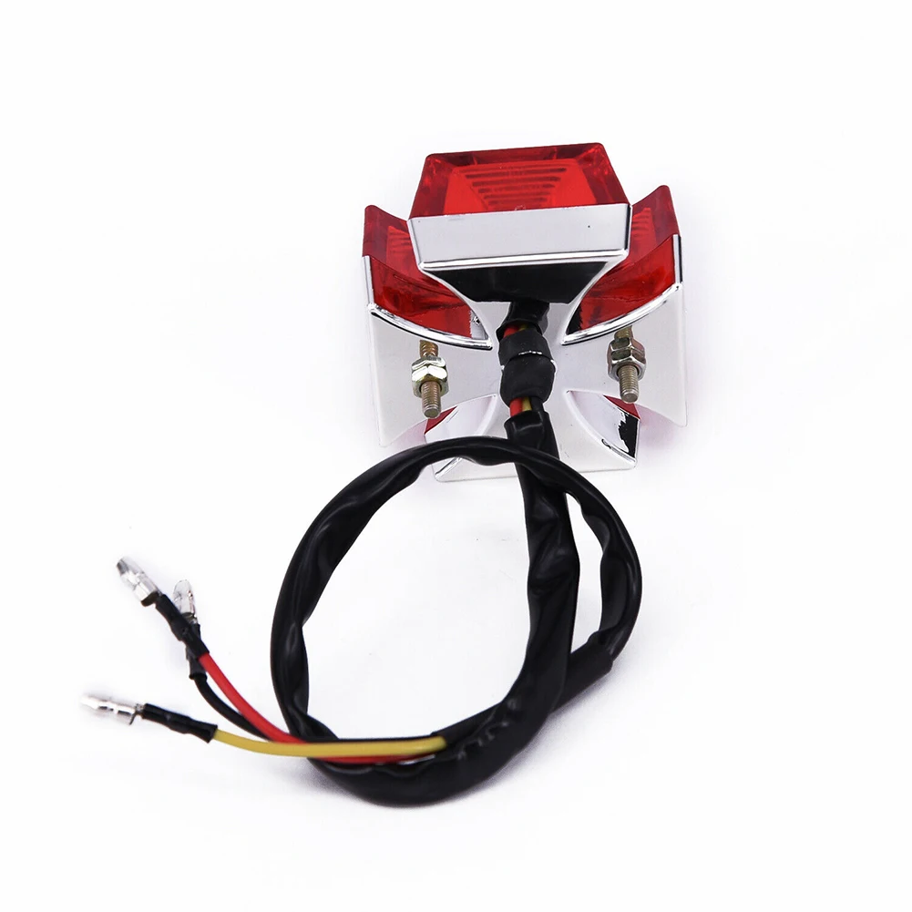 Хит продаж Каблук 12V мотоциклов светодиодный фонарь светильник Красный Железный